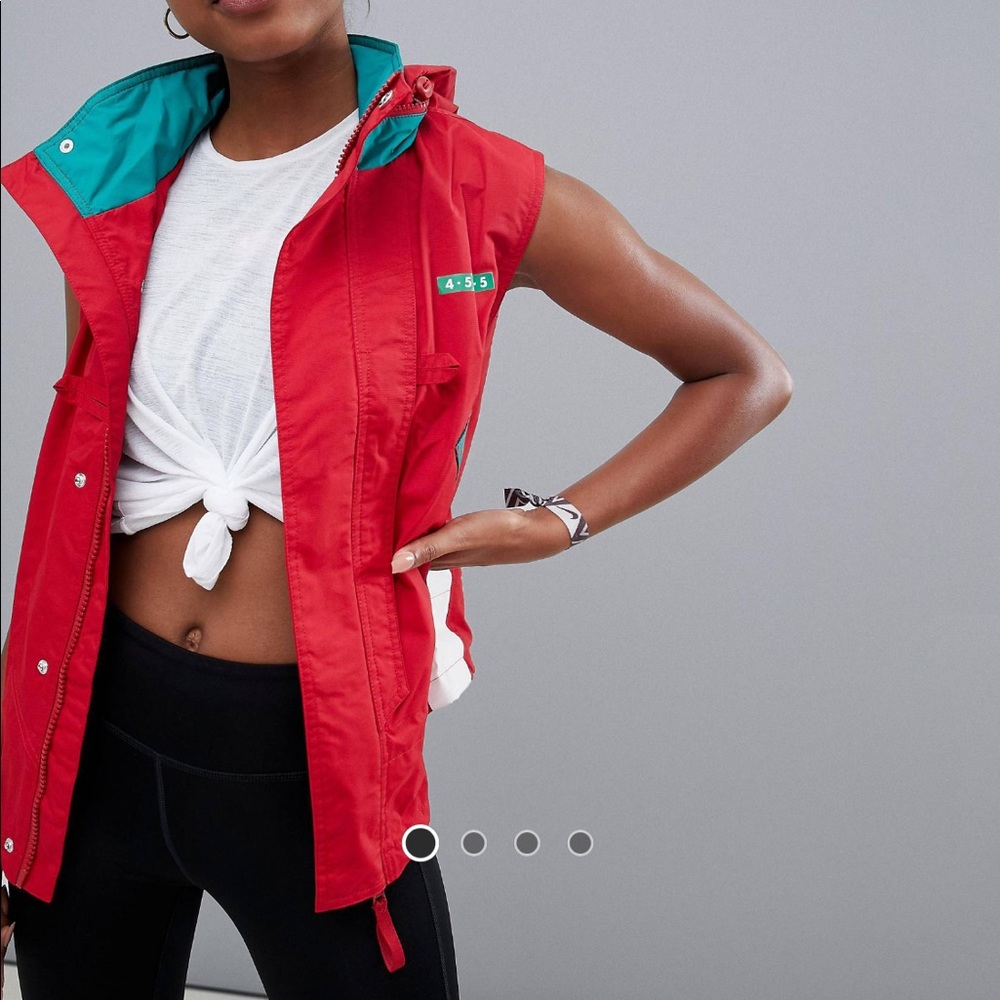 NWT ASOS 4505 Sleeveless Vest Detachable Hood US 6